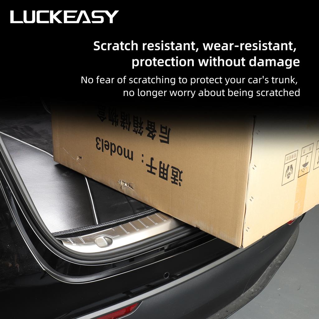 LUCKEASY Modyfikacja Dla Tesla Model 3 Y Samochodowy Nakładka Ochronna Progu Drzwi Dekoracja Progowa Stal Nierdzewna Ochrona Bagażnika