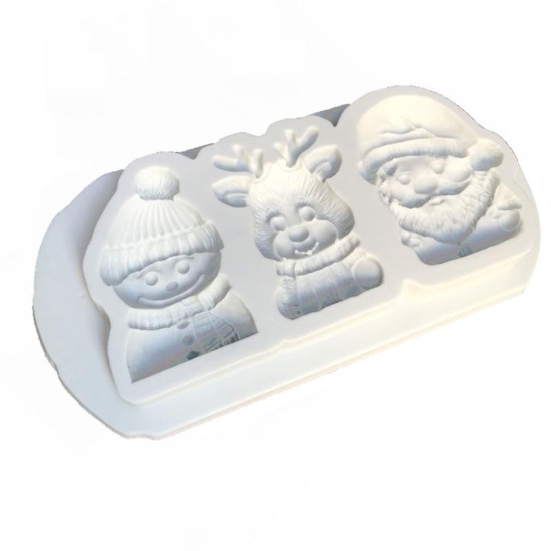 Santa Snowflake Silicone Cake Pan Effective Flexible Molds for Chocolate Ice Treat Pastry Creation