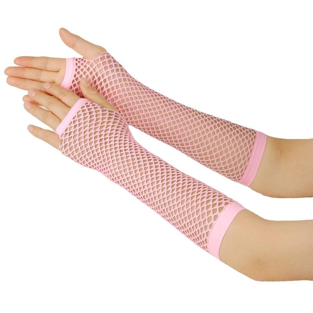 Fingerless Fishing Net Gloves Long Long Gloves Fashion Mesh Gloves Women