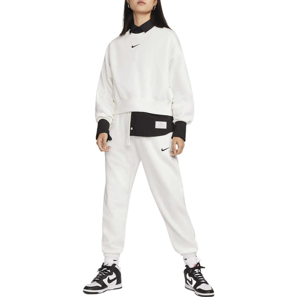Nike Knitted Sweatpants Women's White Moderate Cuffed Pants DQ5888-133