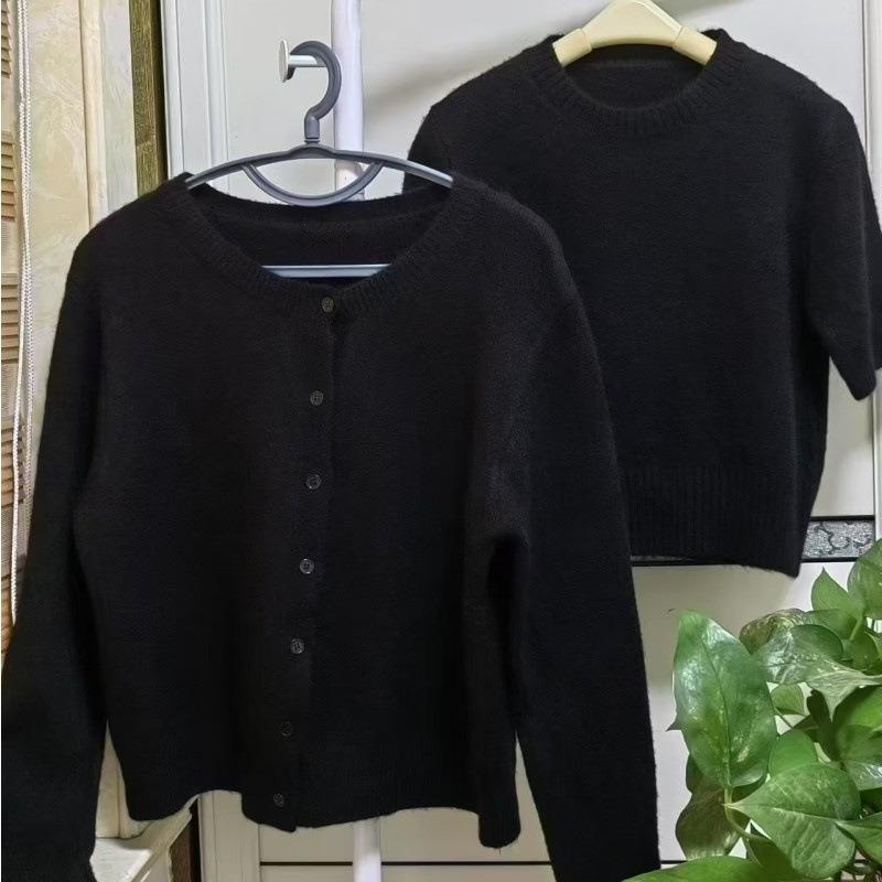 

Ленивый ветер мягкий восковой серый вязаный свитер комплект женский осенний темперамент носить вязаный свитер кардиган комплект из двух предметов One size