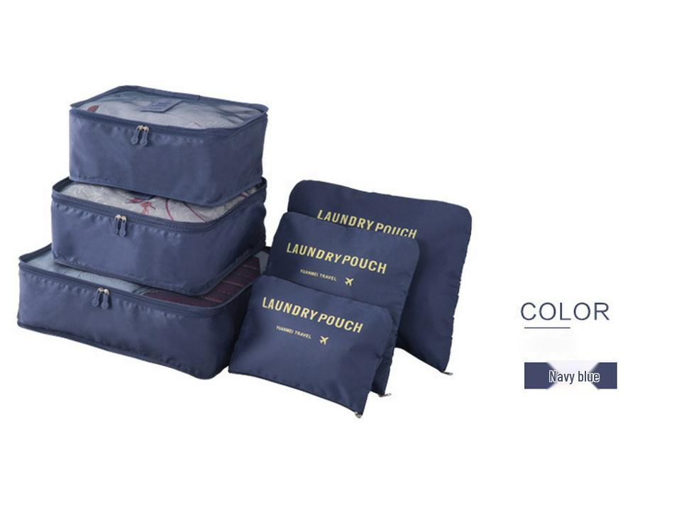 Spot Travel Six-Piece Set: Large Capacity Clothes Storage & Portable Toiletry Cosmetic Bags