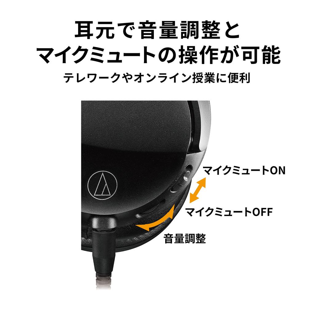 Audio-Technica ATH-GL3 Gaming HeadsetClosed HeadphonesPCPS4PS5SwitchXbox OneDetachable Microphone3.5mm Stereo 4-Pole Mini PlugATH-GL3 WH