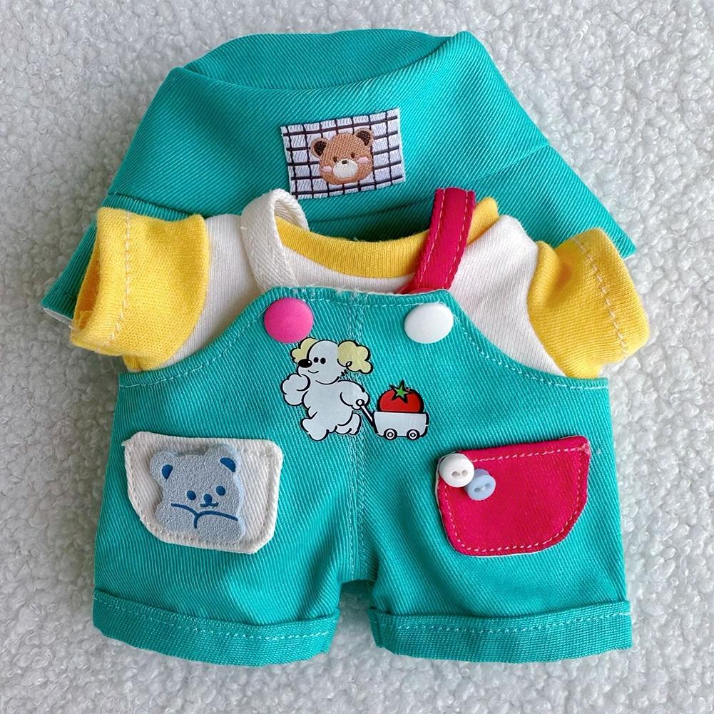 For 17cm Labubu Doll Clothes Fashion Clothes Overalls Doll Clothes Color Match Shorts Dolls Accessories Cute Decoration Little Clothes
