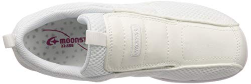 Moonstar Women's Omoiyari 506 Work Nurse Shoes, Sneaker-Style Nurse Shoes, White, Size 23.5 cm, 2E