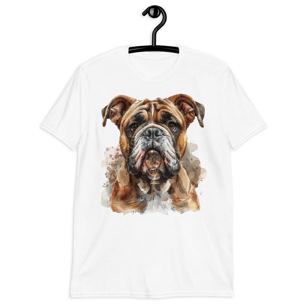 

British Bulldog Dog Graphic Unisex Short-Sleeve T-Shirt - Comfortable and Stylish! XL