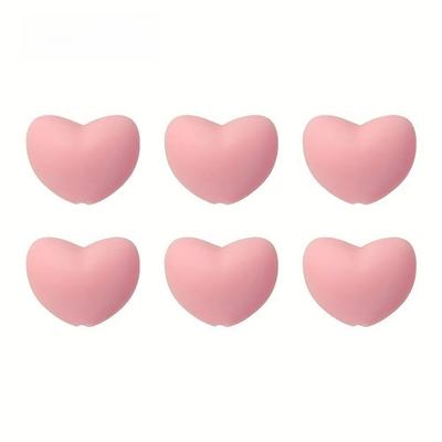 6/12PCS Silicone Knitting Needle Caps Multicolor Knitting Process Needle Point Stoppers Heart Shaped Plastic Pin Buckle