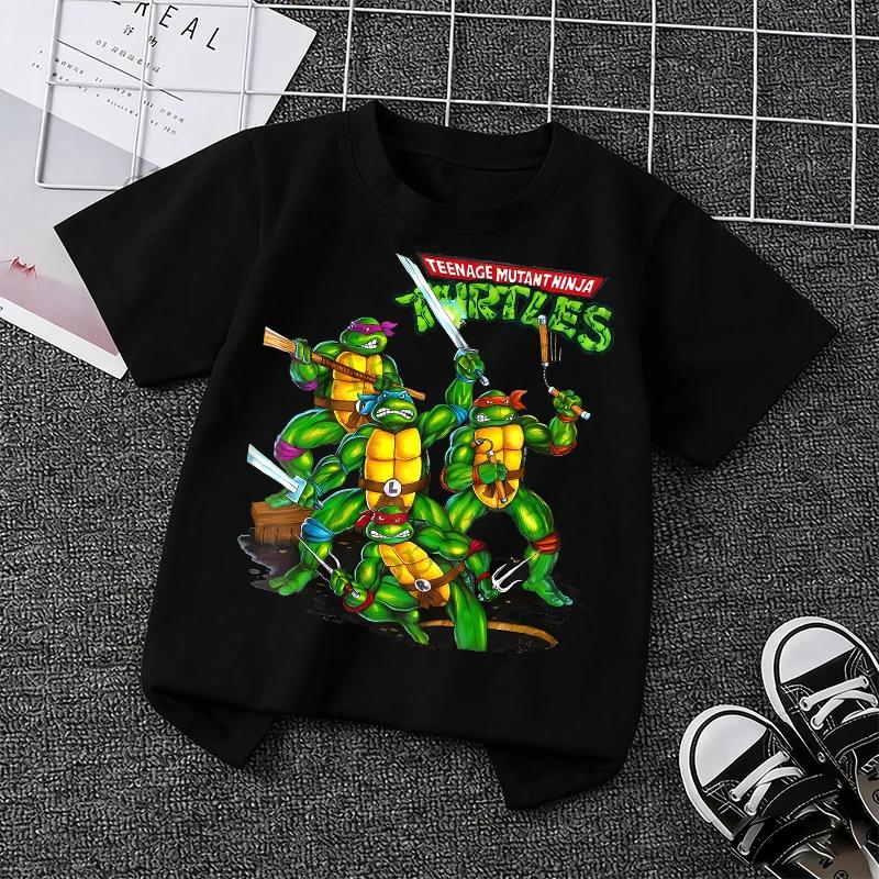 Nickelodeon BestsellingTeenage Mutant Ninja Turtlescartoon 100 cotton Tshirt for spring and summerbreathablesoftcute top 100
