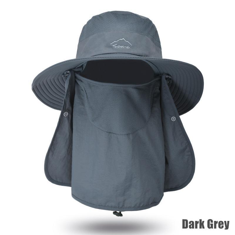 

Многофункциональная шляпа для рыбалки, скалолазания, туризма, рыбалки, многофункциональная шляпа для мужчин, кепка для защиты от солнца темно серый