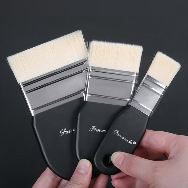 1/3pcs Board Brush Nylon Paint Brush Wooden Painting Brush for Gouache Watercolor Oil Paint Acrylic Wall Painting Art Supplies