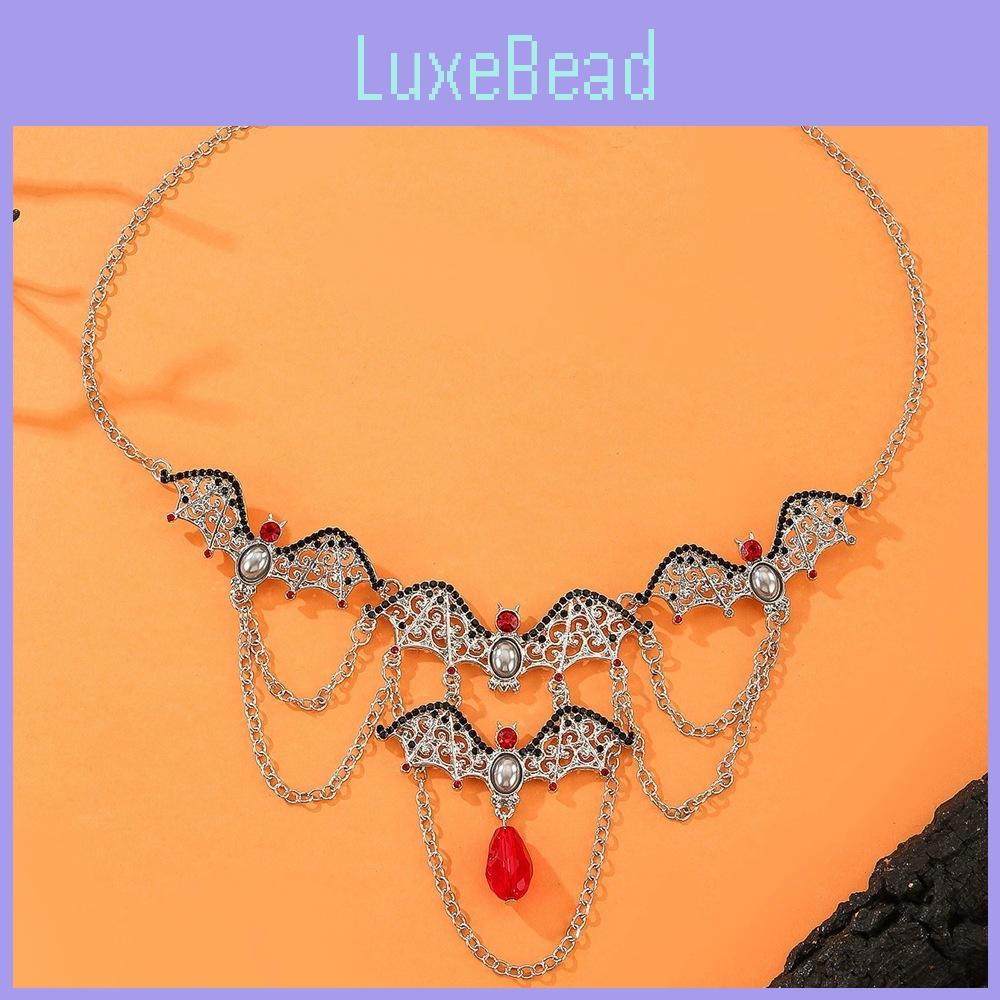 Punk Trendy Alloy Bat Necklace With Hollow Geometric Pendant Accessory Halloween