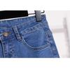 Blue Flare Jeans Pants for Women Plus Size 5XL Elastic Loose Casual Harem Trousers with Buttons Spring