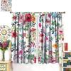 Floral Blackout Windows Curtains   Watercolor Floral Pink Floral Curtain Decoration Pink Curtains   for Home Living Room Bedroom D