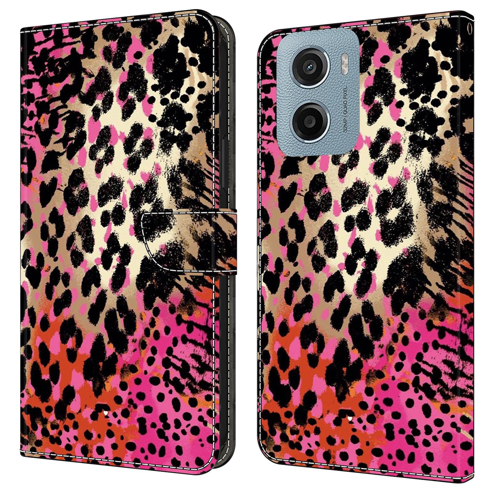 

Для Motorola Moto G05 4G/E15 4G Чехол Кошелек Подставка Печать с рисунком Искусственная кожа Книжка Чехол для телефона Black and Red Spots