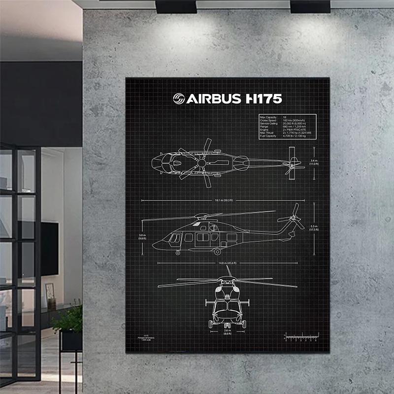 Air Force Flugzeug Airbus A-340 B-747 Patentdrucke Flugzeugposter Kampfflugzeug Blaupause Leinwandgemälde Wandkunst Bilder Heimdekor