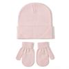 Autumn Winter Boys Girls Knitted Hat Glove Set Fashion Joker Solid Color Thick Soft Warm Wool Hooded Party Photography Props