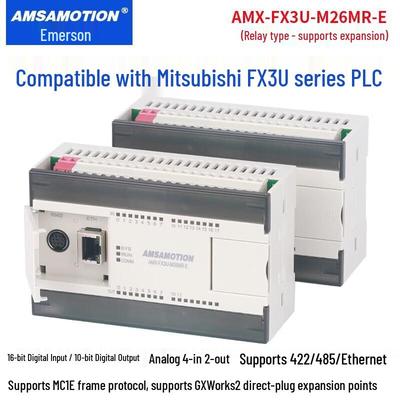 AIMOXUN FX3U Compatible PLC with Ethernet and Analog I/O