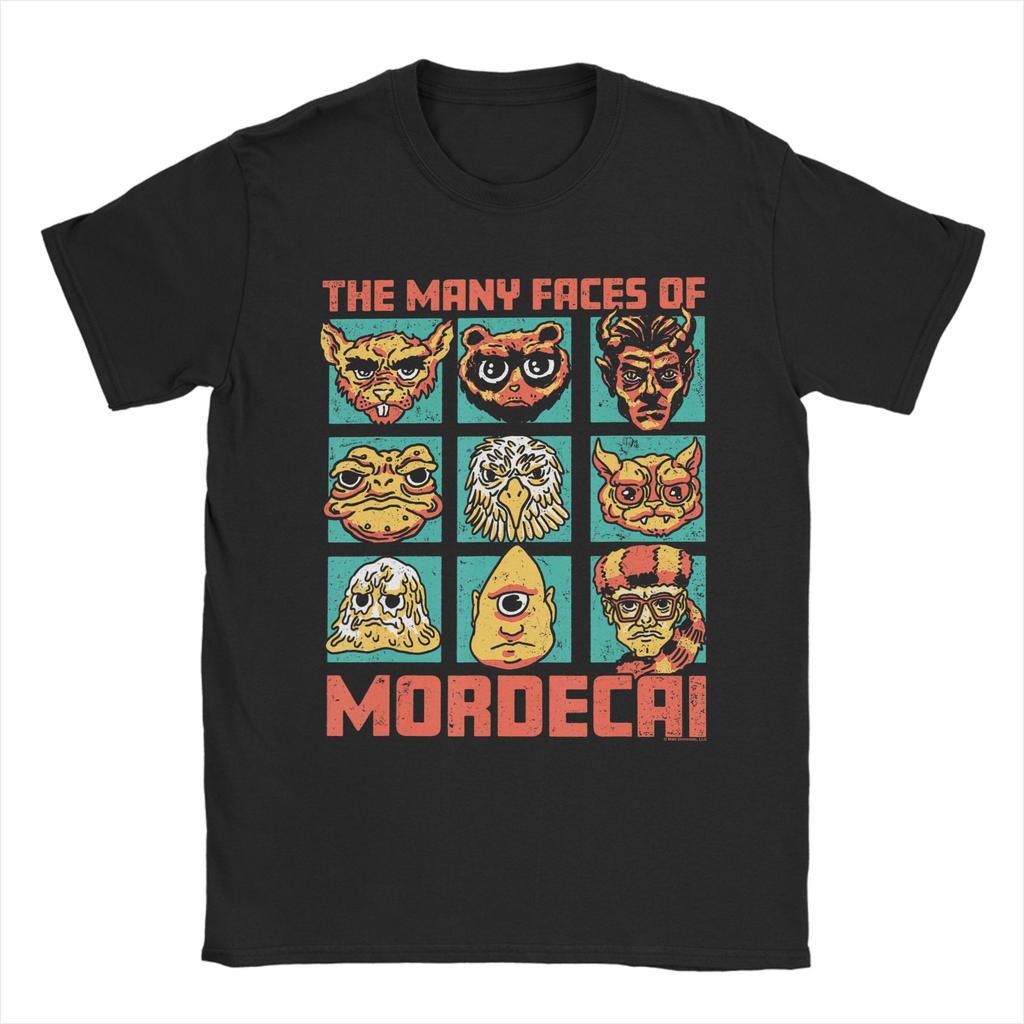 Maglietta Unisex DCC Unisexy Volti di Mordecai Griglia Divertente Serie Gamer Libro T Shirt Abbigliamento in Cotone Manica Corta Vintage Girocollo