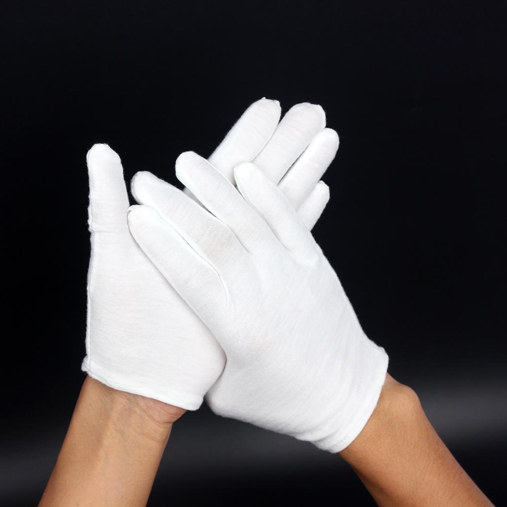 M MBAT 1 Pair Musical Instrument Gloves White Soft Spandex Profession Gloves Maintenance Tools Sax Inspection Parts Accessories