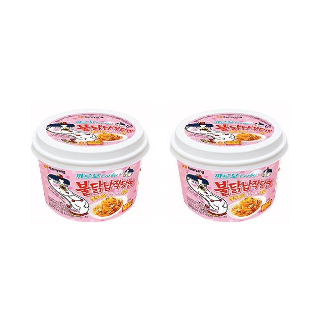 Samyang Buldak Карбо Плоская лапша, Мала Бульдак Плоская стеклянная лапша (5 вариантов) #Carbo 164.5g x 2pcs