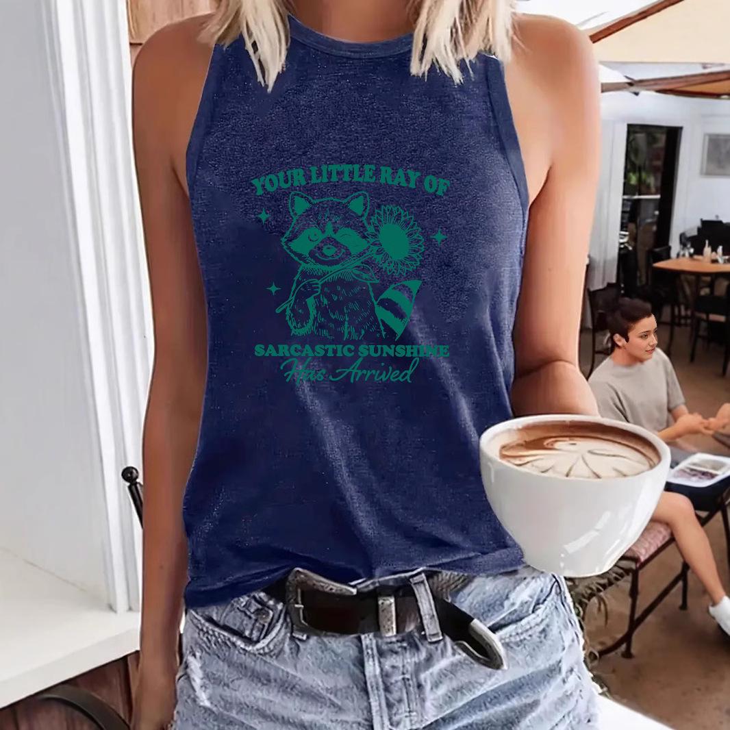 

Summer Women s Patterned Loose Tank Top Extra Large