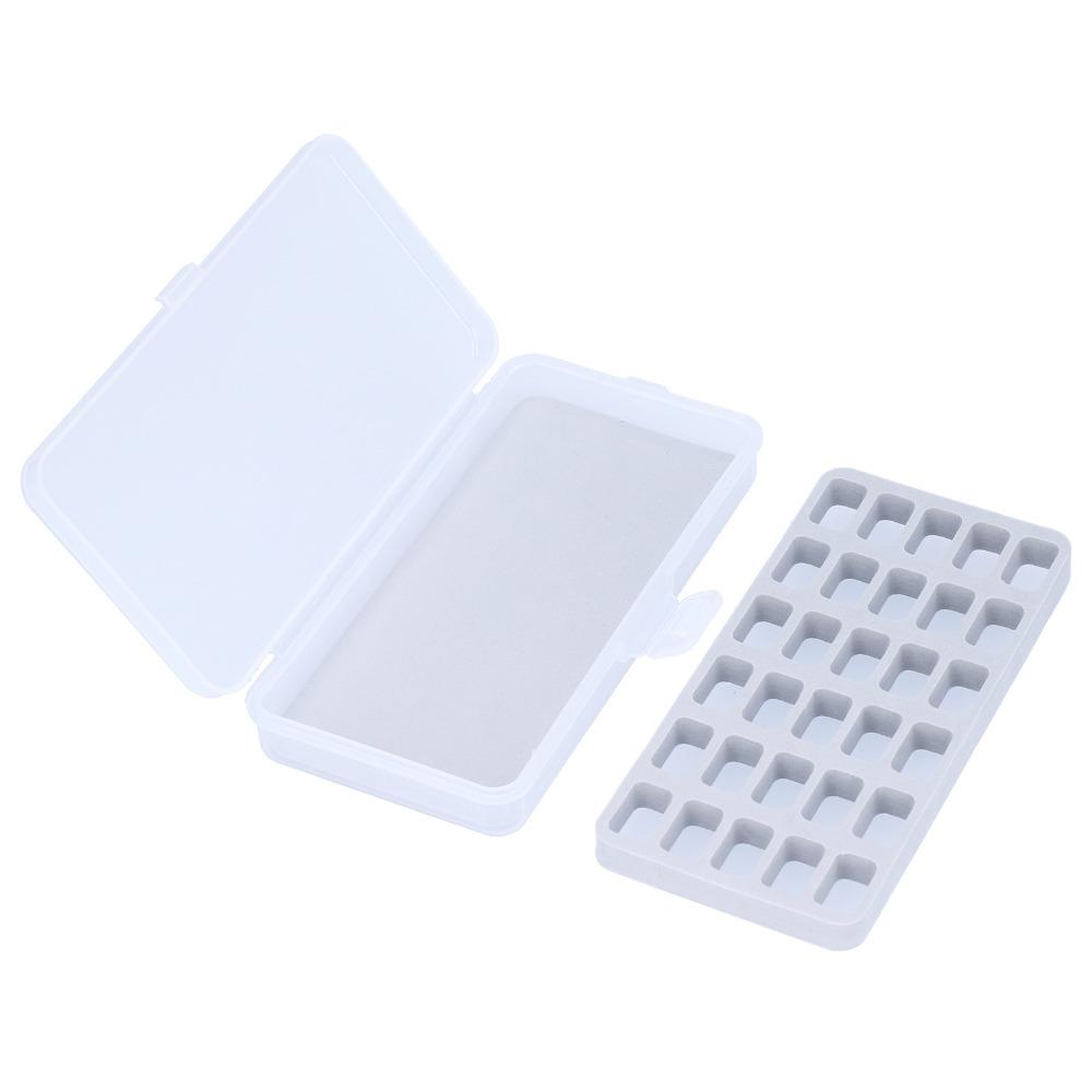 2pcs Empty Spools Bobbin Storage Case 30 Slots Bobbin Holder Box  Sewing Craft Storage