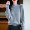 QingHe Cashmere Women's 30% Cashmere Cardigan - Soft & Warm Wool Blend Sweater