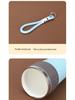 Portable Insulated Ceramic Liner Coffee Cup with Straw - Unisex Light Luxury Style for Office and Car