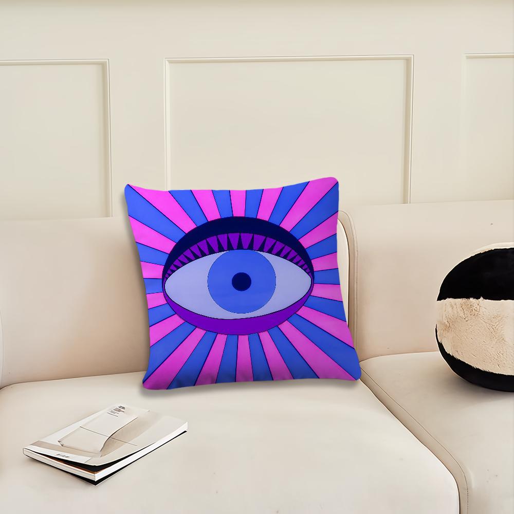 Trendy red and blue contrasting eye cushion cover Pillow Cover Decoration Room Home Sofa living Office Car Nordic Simplicity