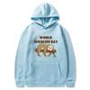 New World Wildlife Day hoodie sleeping bear print sweatshirt sweater autumn and winter velvet