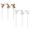 3pcs Metal Iron Rabbit Plant Pot Flower Insert Decorative Gardening Floral Arrangement Holder