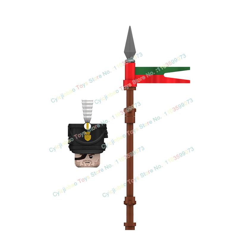 Napoleonische Kriege Britische Französische Füsiliere Dragoner Bausteine Actionfiguren Zubehör Kopf Waffe Kinderspielzeug N001-048