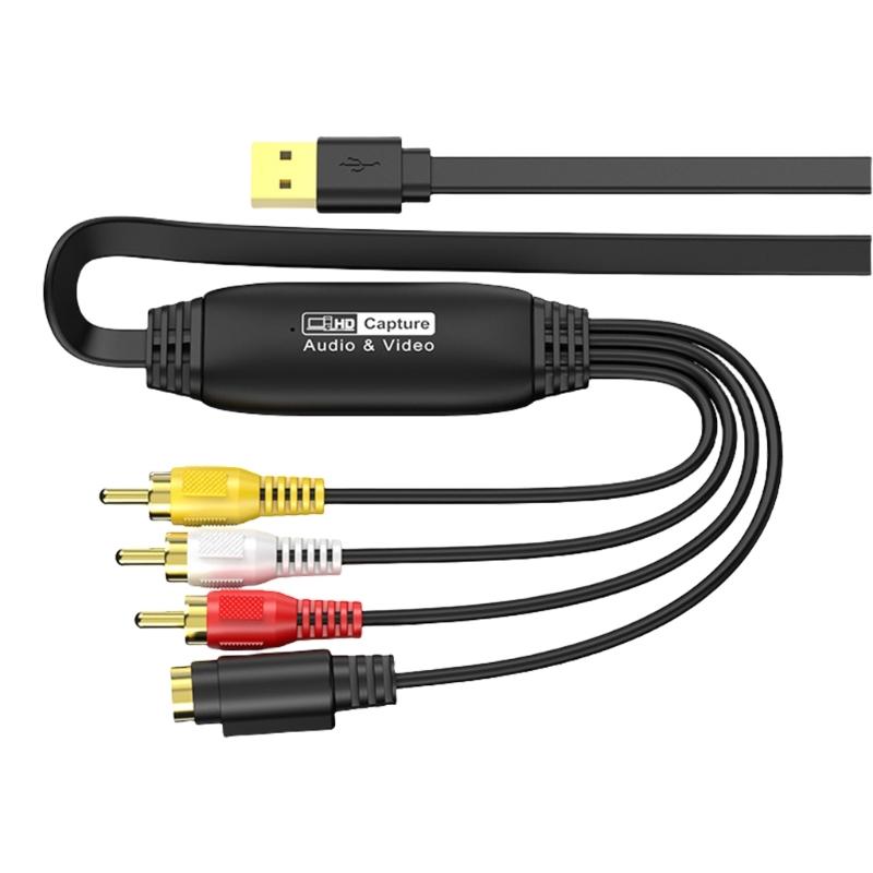 

Адаптер-видеограббер VHS на USB 2.0, шнур, провод, карта захвата для оцифровки старой ленты, поддерживает несколько форматов
