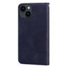 For iPhone 15 Case Business Style Magnetic Closure Leather Phone Cover with Strap