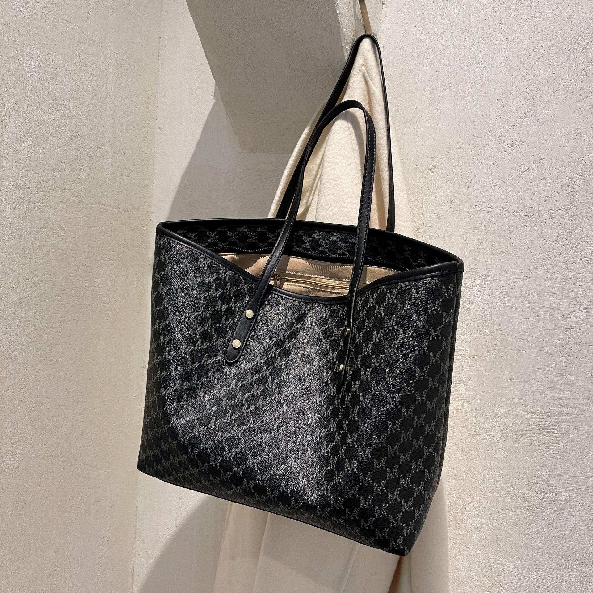 Женская сумка премиум-класса большой вместимости, нишевая универсальная сумка-тоут для通勤, женская портативная сумка через плечо премиум-класса