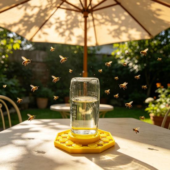 Bee Watering Dish 3D Printed Garden Pollinator Water Feeder Safe Drinking Station Prevents Drowning for Bees Butterflies