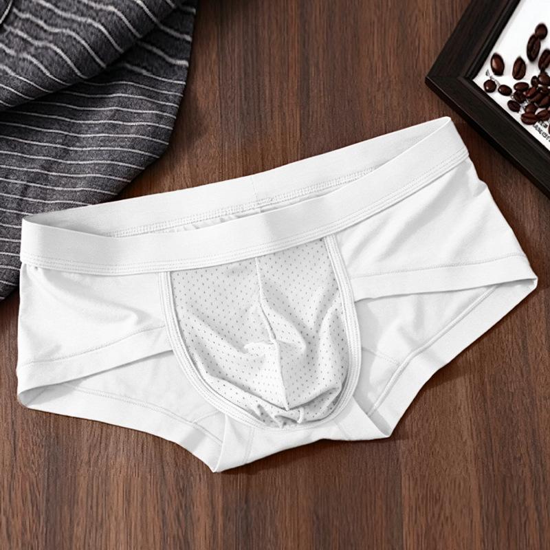 Men'S Briefs Mesh Breathable Underwear Youth U Convex Pouch Lingerie Underpants High Elastic Bikini Slip Homme String