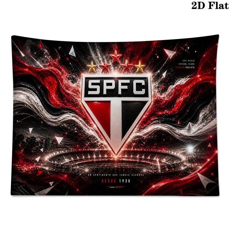 Sao Paulo FC Wall Tapestry Aesthetic Wall Hanging Printed Fabric Blanket Decorative Tapestries for Bedroom Living Room Home Decor