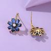 Exquisite königsblaue Blumenohrringe für Damen und Mädchen zum täglichen Tragen von Ohrringen