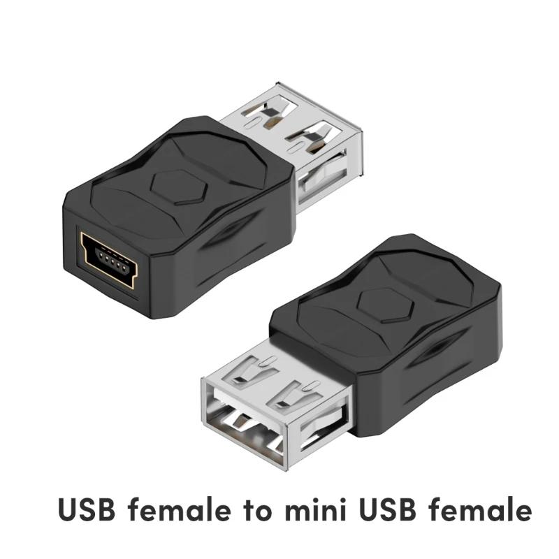 Adaptateur USB vers Micro USB Mini USB Convertisseur Bidirectionnel Supporte Charge Synchronisation de Données 480 Mbps Connecteur Adaptateur Bidirectionnel F19E
