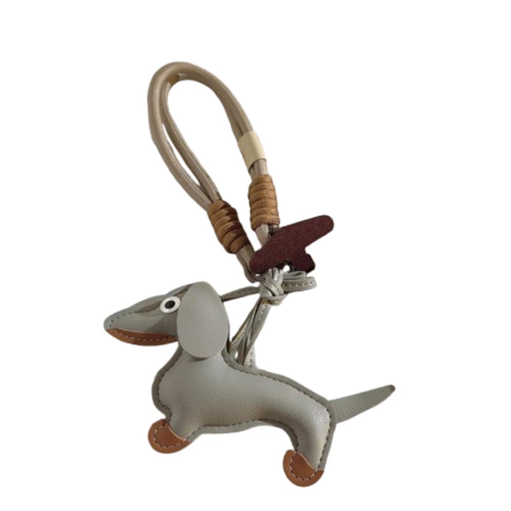 Mini Dachshund Dog Keychain Braided Lanyard Car Key Accessories  Women