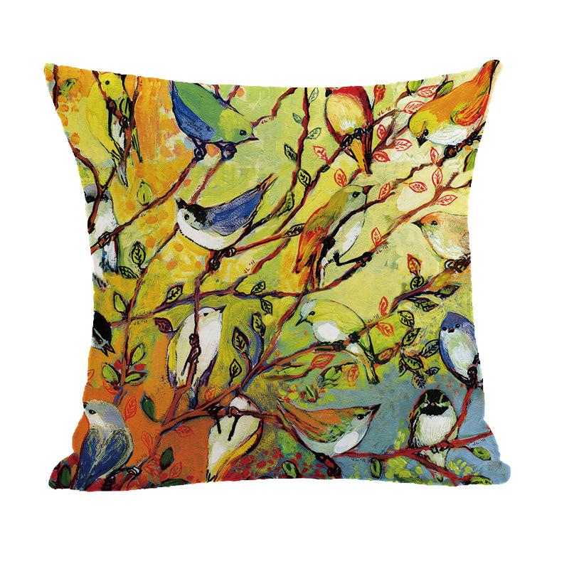Vintage Style Hand-Painted Floral Velvet Pillowcase