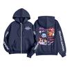 Kids Fashion Women's Lightweight Long Sleeve Zipper Hoodie Printed Hoodie With Pockets
