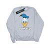Disney Womens/Ladies Donald Duck Face Cotton Sweatshirt