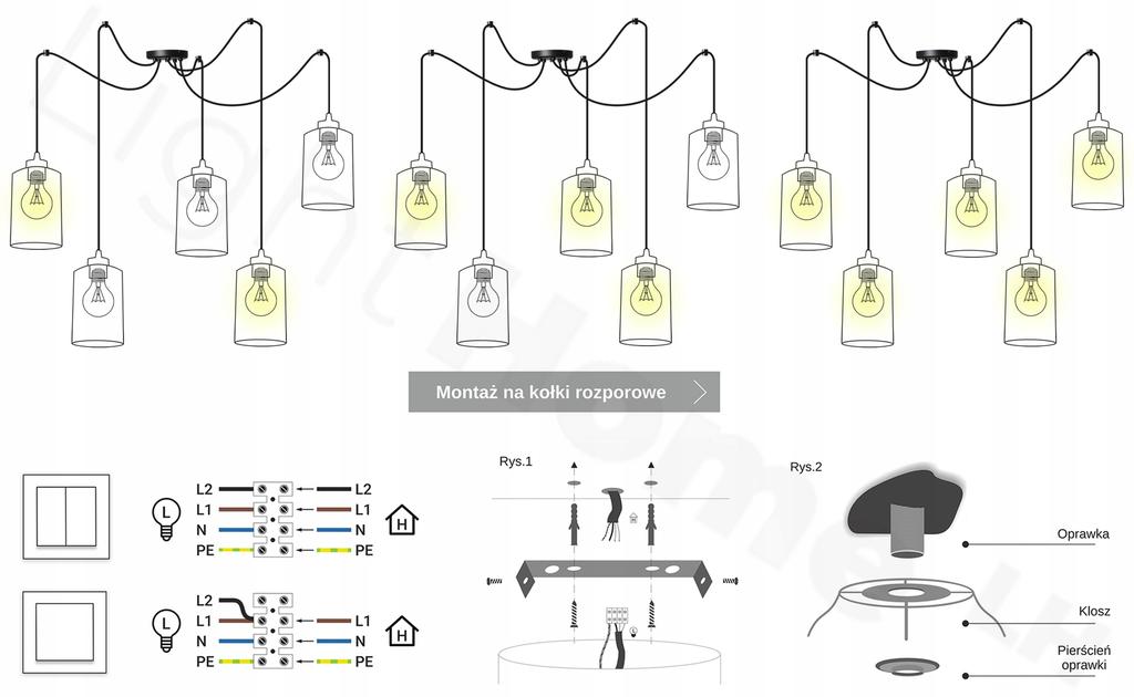MODERN WOODEN LED CEILING HANGING LAMP
