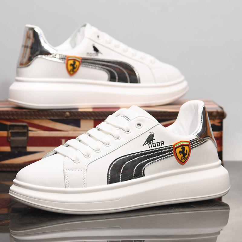 

Spring and autumn leather heightening lightweight sports casual shoes thick baseplate shoes MY2 37