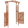 Vidaxl Pergola With Gate, 116X40X204 Cm, Solid Fir Wood