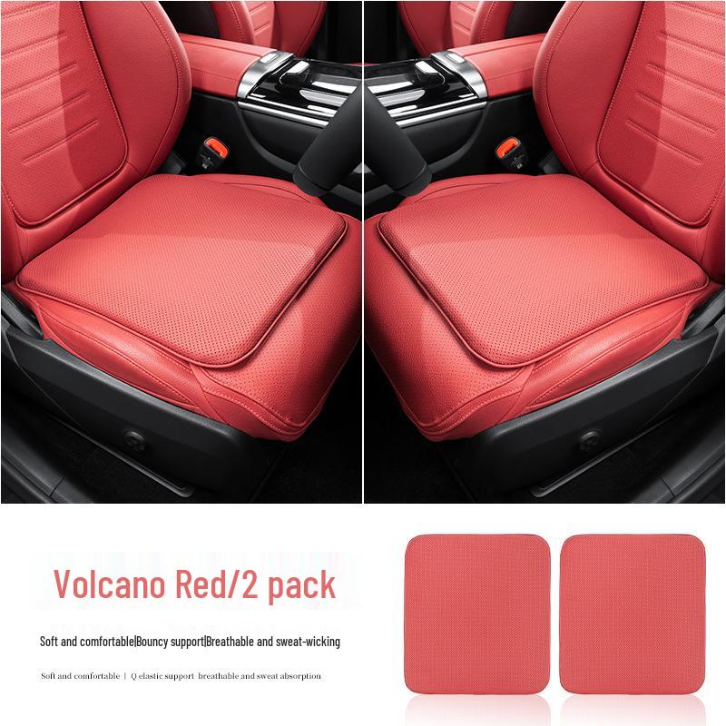 Breathable Nappa Leather Car Seat Cushion - Non-slip, Universal Fit for All Seasons