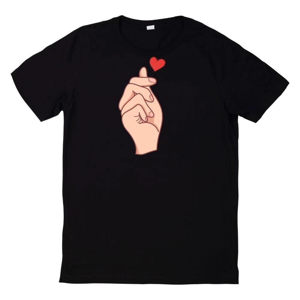 T-Shirt Koreanisches Fingerherz K Pop Herz Handzeichen XXXXL