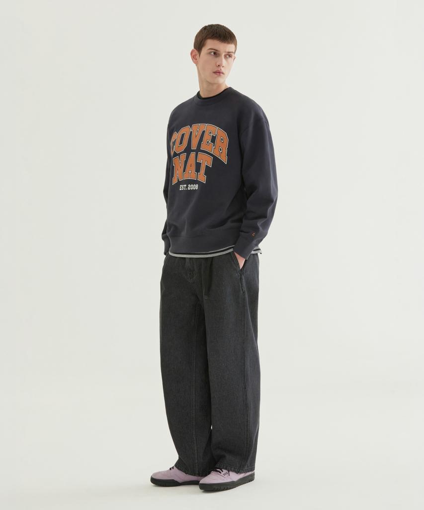 COVERNAT Cordura Semi-Wide Denim Easy Pants Black